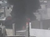 Syria فري برس حمص جورة الشياح تصاعد الدخان جراء احتراق المنازل23 7 2012 Homs