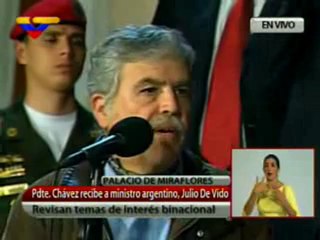 (VÍDEO) Reunión Presidente Chávez y ministro argentino, Julio De Vido (23/07/2012) Parte 1/2