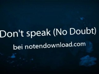 Noten bei notendownload - Don't speak (No Doubt)