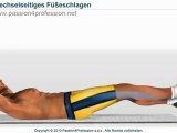 Bauchmuskeln trainieren - SCHNELLE ubungen untere bauchmuskeln (wechselseitig Fueschlagen)