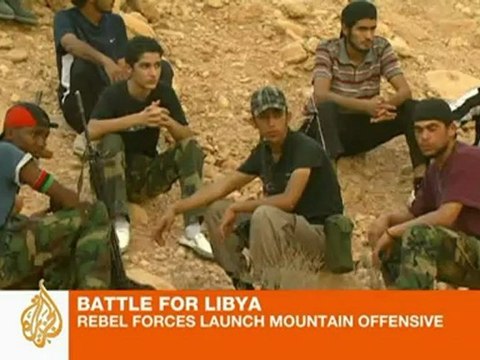 Libyan rebels launch assault in western mountains