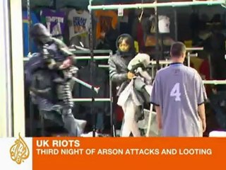 London cleans up after third night of violence