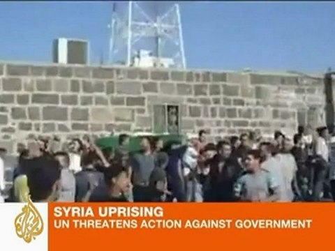 UN warns sanctions of Syria unless crackdown stops