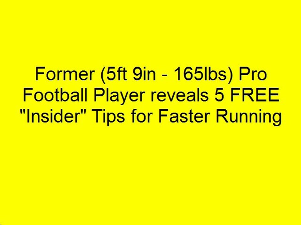 Learn How to Run Faster - Fast Running