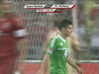 Bayern Munih - Wolfsburg macindan bir bolum.