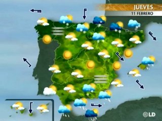 El tiempo: previsión para el jueves 11 de febrero de 2010