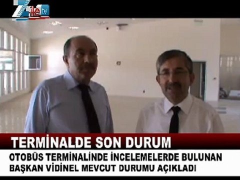 Başkan vidinel yeni zile terminalinde incelemelerde bulundu.