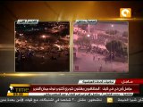 المتظاهرون يغلقون كوبري أكتوبر فوق ميدان التحرير