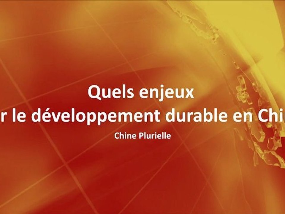 Quels enjeux pour le développement durable en Chine ?