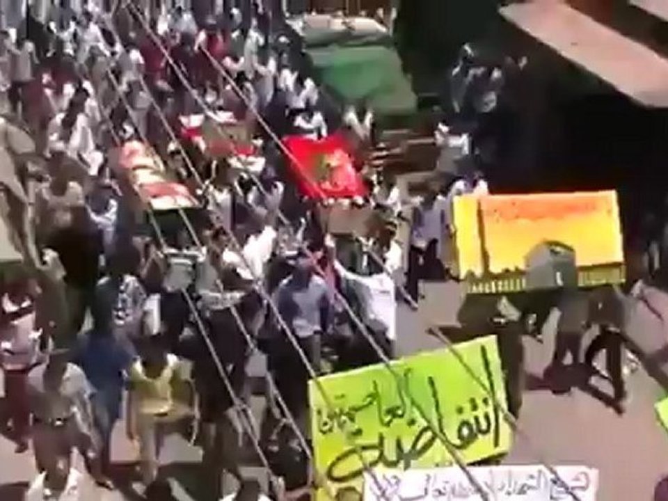Syria فري برس  درعا داعل جمعة انتفاضة العاصمتين وتشييع شهداء القصف  27 7 2012 Daraa