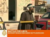 Libyan opposition fighters control border