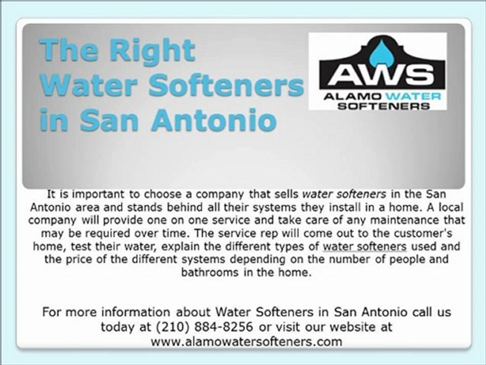 The Right Water Softeners video