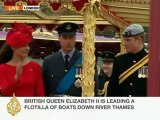 Queen Elizabeth lead jubilee flotilla