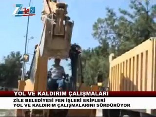 zilede yol ve kaldırım çalışmaları