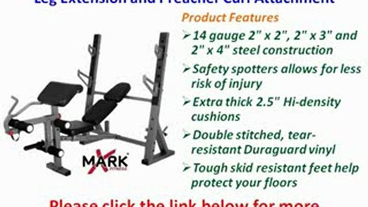 Best Buy Xmark Fitness International Olympic Weight Bench Leg