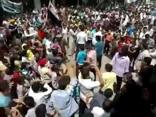 Syria فري برس ريف حلب مارع مظاهرة جمعة انتفاضة العاصمتين   27 7 2012 Aleppo