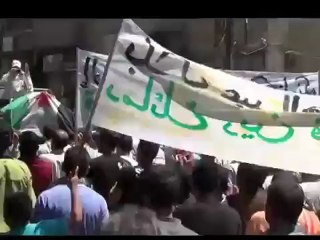 Syria فري برس   ريف دمشق يبرود  تشيع الشهيد بلال المرعي من تلبيسة 26 07 2012 Damascus