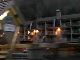 On Our Way To Downtown - Crossing a bridge to Gatlinburg, Tennessee. Travel. Vacation