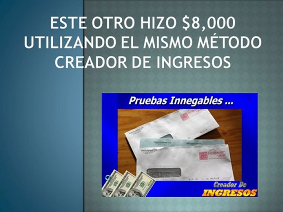 Este otro tipo hizo $8,000 utilizando el mismo método creador de ingresos