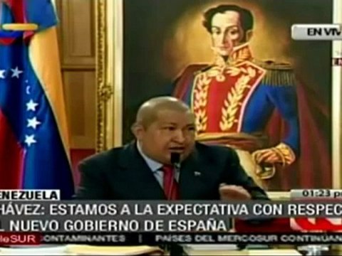 Hugo Chávez habla del nuevo gobierno en España