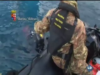 Imágenes submarinas del interior del Costa Concordia