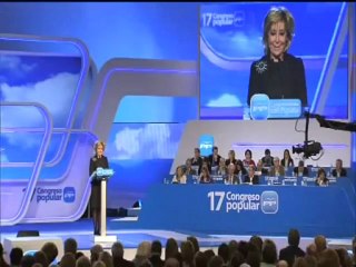 Intervención de Esperanza Aguirre en el Congreso Nacional del PP en Sevilla