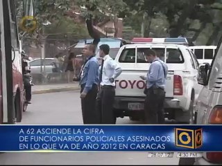 Asciende a 62 la cifra de policías asesinados en Caracas en lo que va de año