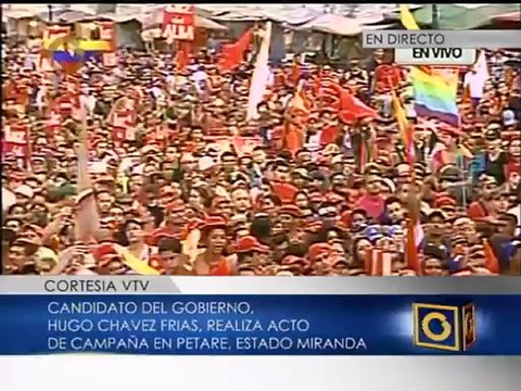 Candidato Hugo Chávez visitó Petare este sábado