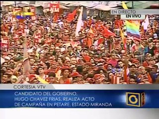 Candidato Hugo Chávez visitó Petare este sábado