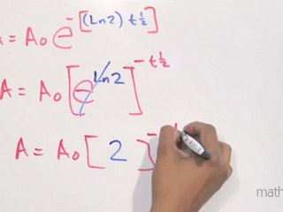 Despejar una variable de una ecuación exponencial