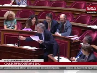 PLFR2012 Sénat refus d'un amendement du groupe CRC d'abaissement de TVA pour le cinéma