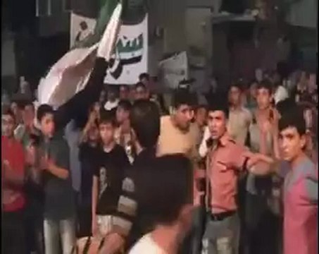 Syria فري برس ادلب سرمين مظاهرة مسائية 28 7 2012 Idlib