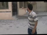 Syria فري برس  حمص الحولة اثار الدمار الذي تخلفه الصواريخ 28 7 2012 Homs