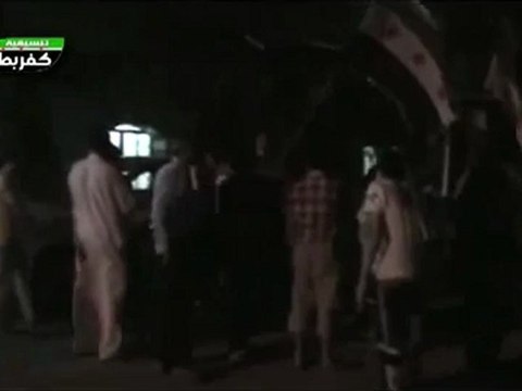 Syria فري برس ريف دمشق كفربطنا مظاهرة بعد صلاة الفجر 9 رمضان 28 7 2012 Damascus