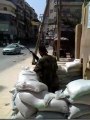 Syria فري برس حلب  بستان القصر متاريس الجيش الحر لحماية الحي 28 7 2012 Aleppo