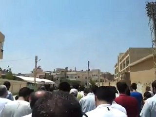 Syria فري برس درعا القصور مظاهرة جمعة انتفاضة العاصمتين 8 رمضان  28 7 2012 Daraa