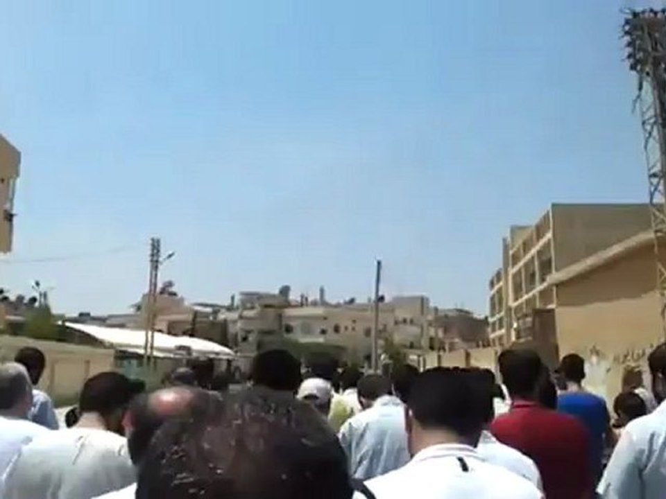Syria فري برس درعا القصور مظاهرة جمعة انتفاضة العاصمتين 8 رمضان  28 7 2012 Daraa