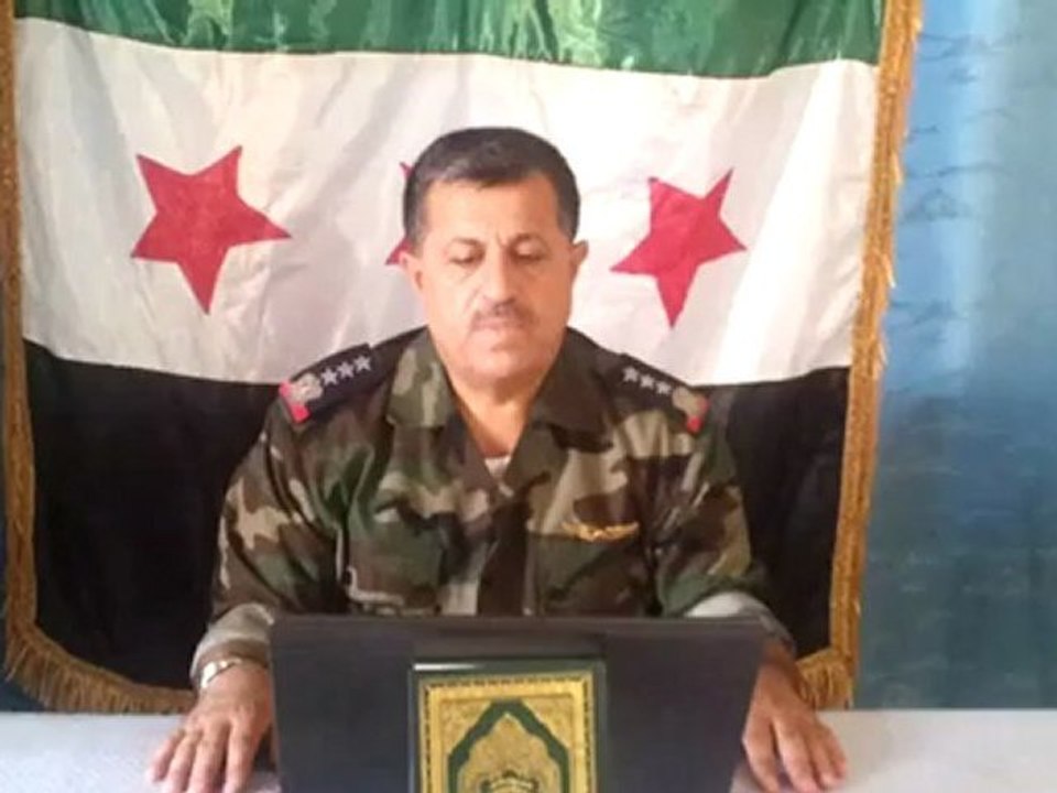 Syria فري برس إنشقاق العميد الطيار الركن محمود جمال علي نعناع26 7 2012 Syria