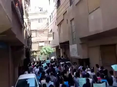 Syria فري برس ريف دمشق حرستا مظاهرة جمعة أنتفاضة العاصمتين 27 7 2012 ج2 Damascus
