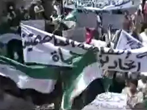 Syria فري برس حماه المحتلة مظاهرة حماة حي الحميدية 2012 7 27 Hama
