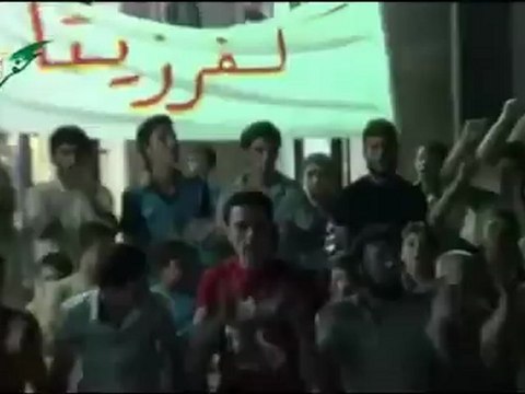 Syria فري برس حماة المحتلة كفرزيتا مسائيات رمضان النصر تنادي بالروح بالدم نفديك ياشهيد 27 7 2012 Hama