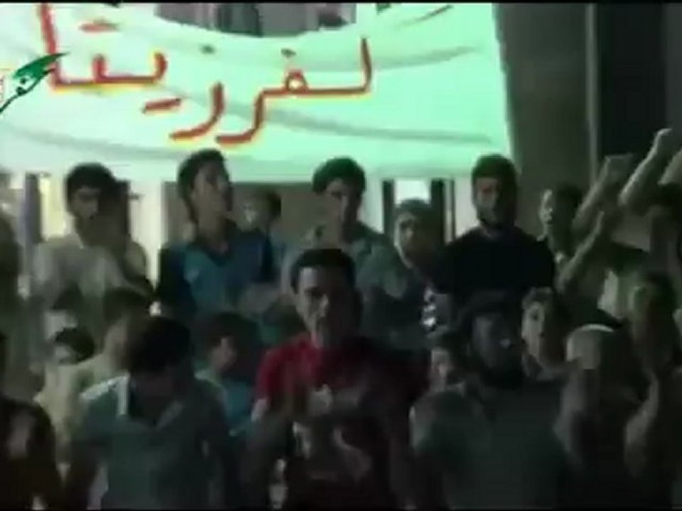 Syria فري برس حماة  المحتلة كفرزيتا مسائيات رمضان النصر تنادي بالروح بالدم نفديك ياشهيد 27 7 2012 Hama