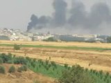 Syria فري برس حماه المحتلة  إحراق المنازل في قرية الزكاة 27 07 2012 Hama