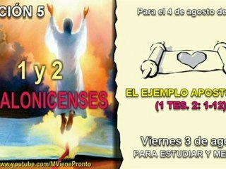 LECCIÓN 5 - VIERNES 3 DE AGOSTO 2012 - PARA ESTUDIAR Y MEDITAR