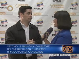 Vecchio: "1.035 minutos ha utilizado Chávez, a través de 10 cadenas de radio y televisión"