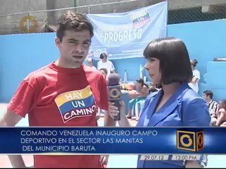 Comando Venezuela inaugura campo deportivo en el municipio Baruta