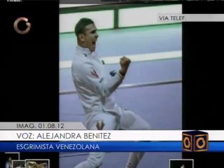Alejandra Benítez felicita a Rubén Limardo
