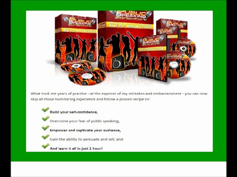 Public Speaking Video Course - Overcome Speaking and Anxiety Fear