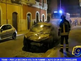 Trani | Per la seconda volta in fiamme l'auto di un ex consigliere