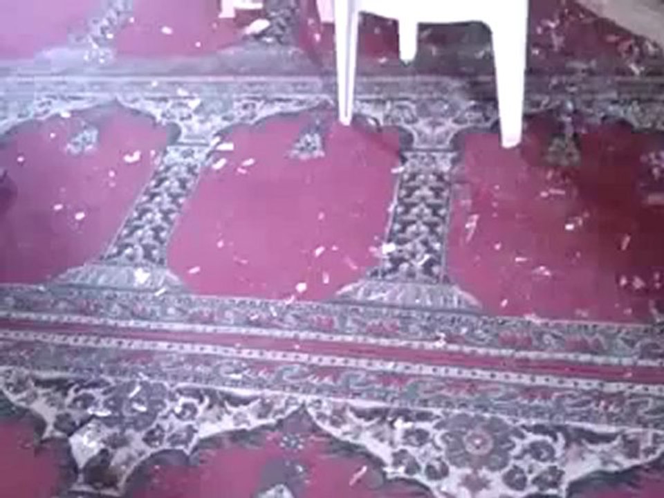 Syria فري برس  ريف دمشق آثار قصف جامع عمر بن الخطاب بعد اقتحام المعضمية   28 7 2012 Damascus